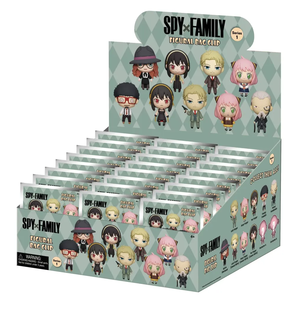 Spy x Family 3D PVC-Taschenanhänger Serie 1 Display (24)