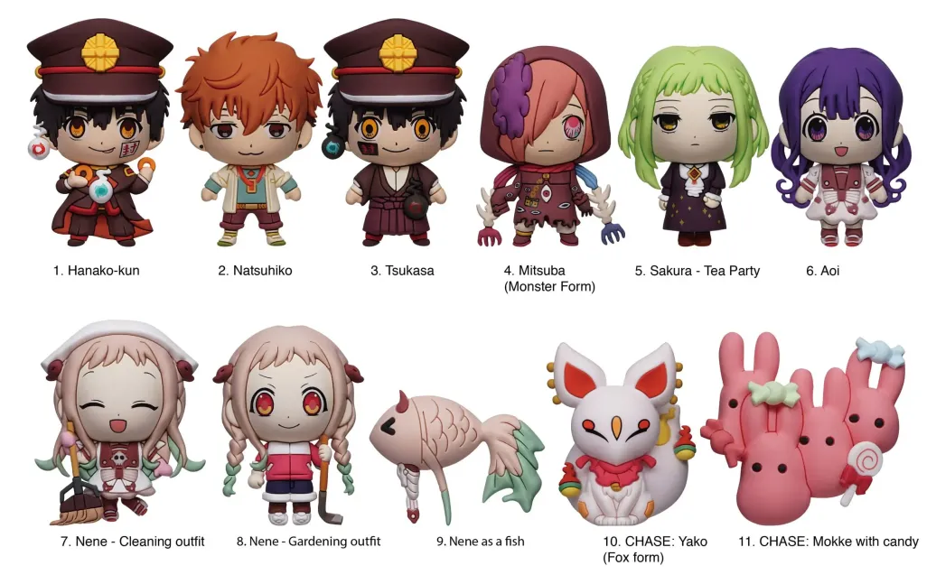 Toilet-Bound Hanako-kun PVC-Taschenanhänger Series 2 Display (24)