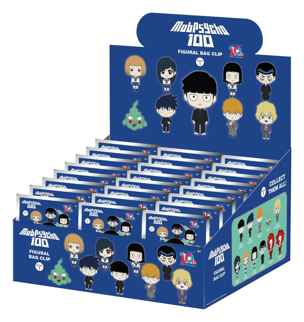 Mob Psycho 100 3D PVC-Taschenanhänger Serie 1 Blind Bag Display (24)