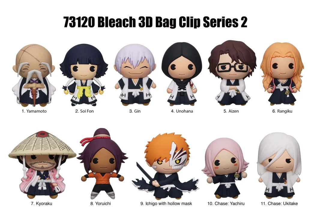 Bleach 3D PVC-Taschenanhänger Series 2 Display (24) 