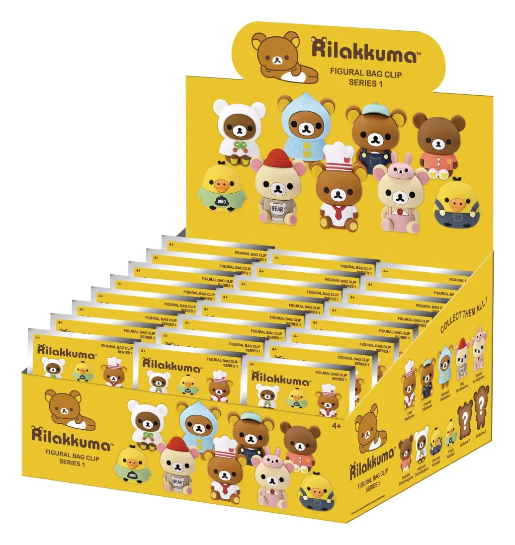 Rilakkuma 3D PVC-Taschenanhänger Serie 1 Blind Bag Display (24)
