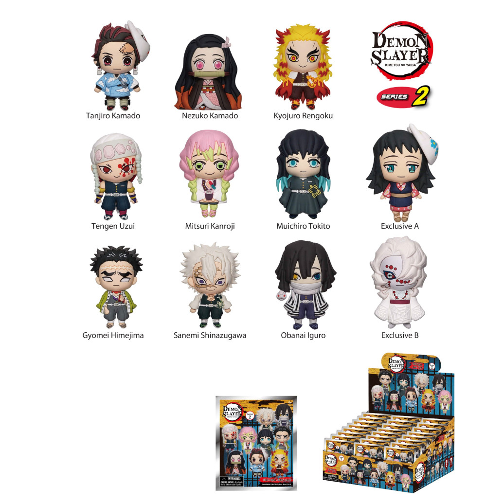 Demon Slayer: Kimetsu no Yaiba PVC-Taschenanhänger Series 2 Display (24)