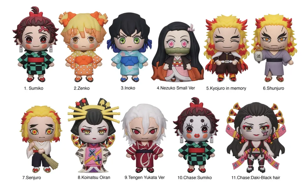 Demon Slayer: Kimetsu no Yaiba 3D PVC-Taschenanhänger Series 5 Display (24)