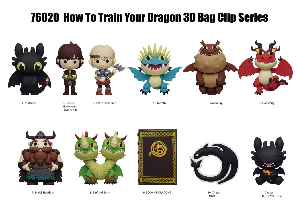 How to train your Dragon 3D PVC-Taschenanhänger 2025 Movie Display (24) 