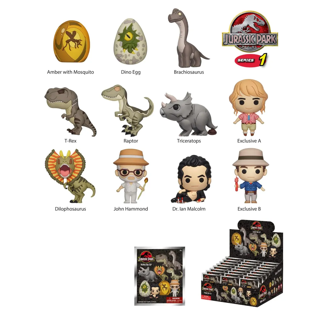 Jurassic Park PVC-Taschenanhänger Series 01 Display (24)