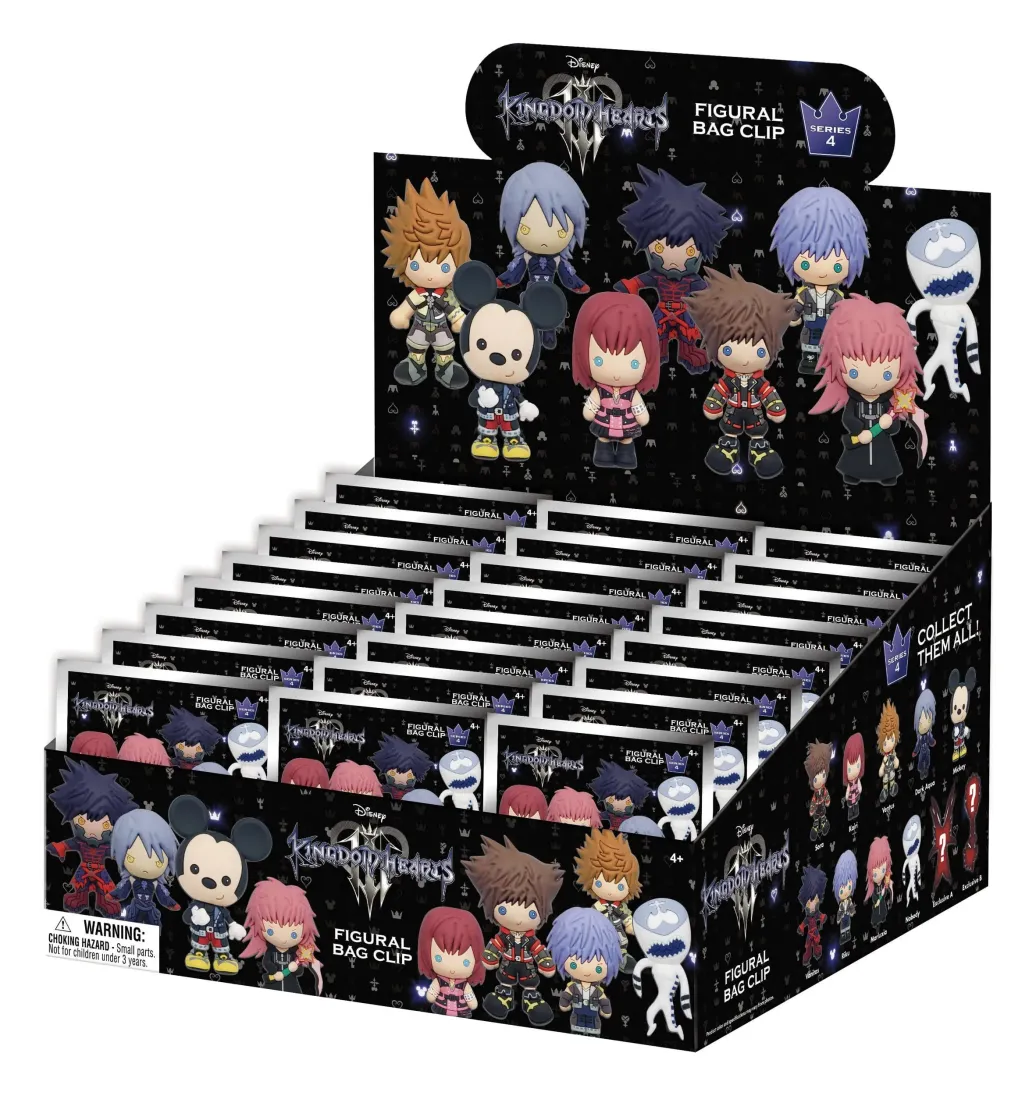 Kingdom Hearts 3D PVC-Taschenanhänger Serie 4 Display (24)