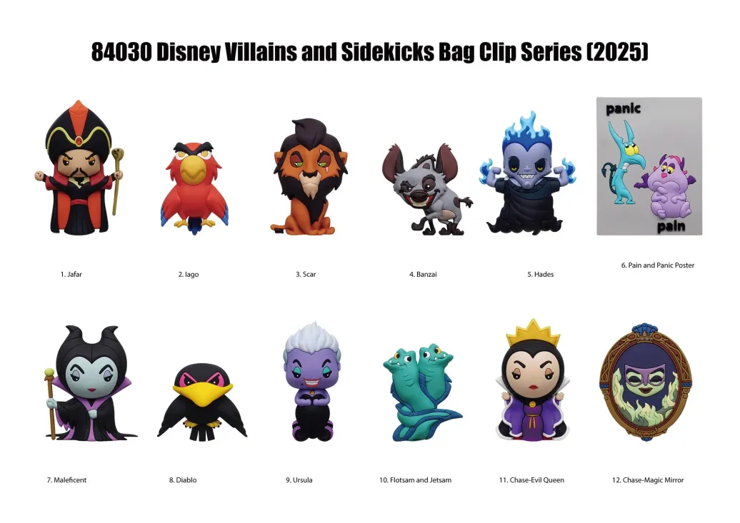 Disney 3D PVC-Taschenanhänger Villains Serie 4 Display (24)