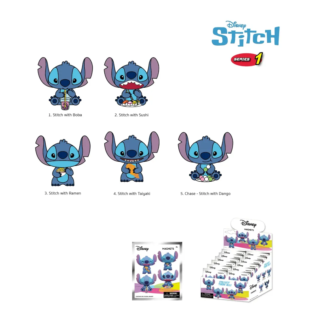 Lilo & Stitch Relief-Magnete Stitch Series 1 Display (12)