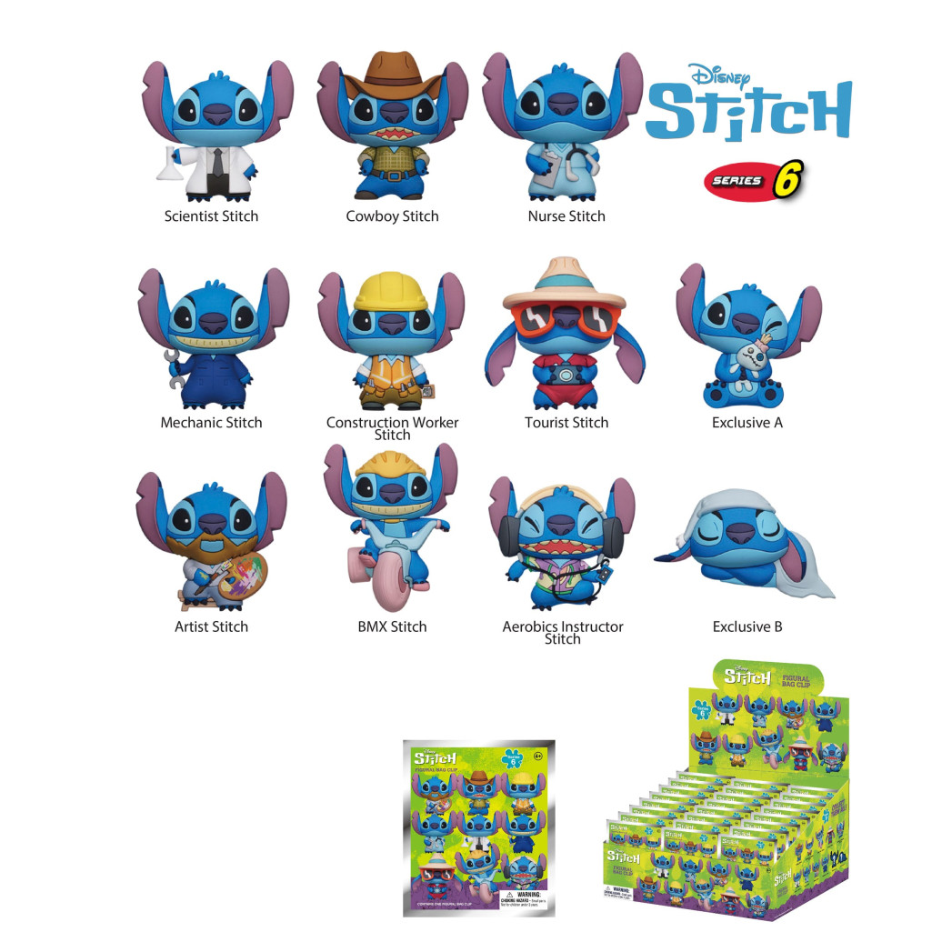 Lilo & Stitch PVC-Taschenanhänger Stitch Series 6 Display (24)