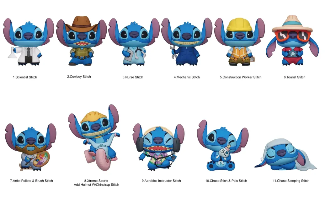 Lilo & Stitch 3D PVC-Taschenanhänger Series 6 Display (24)