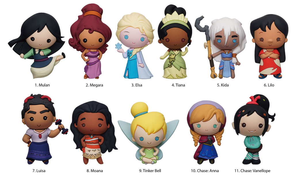 Disney Girls Power 3D PVC-Taschenanhänger Posters Series 57 Display (24)