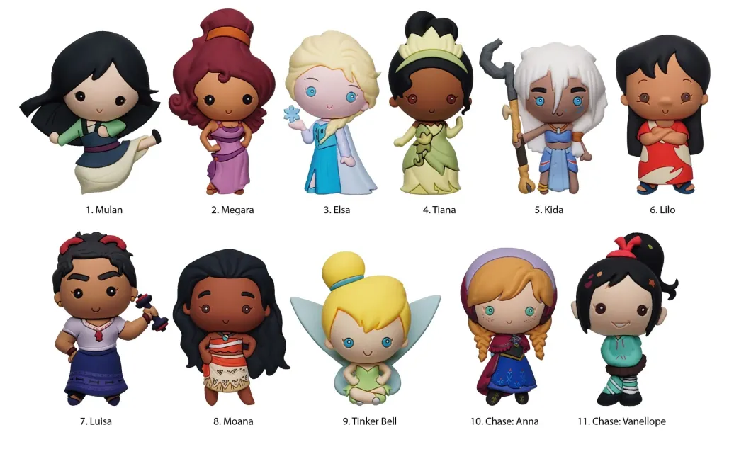 Disney Girls Power 3D PVC-Taschenanhänger Posters Series 57 Display (24)