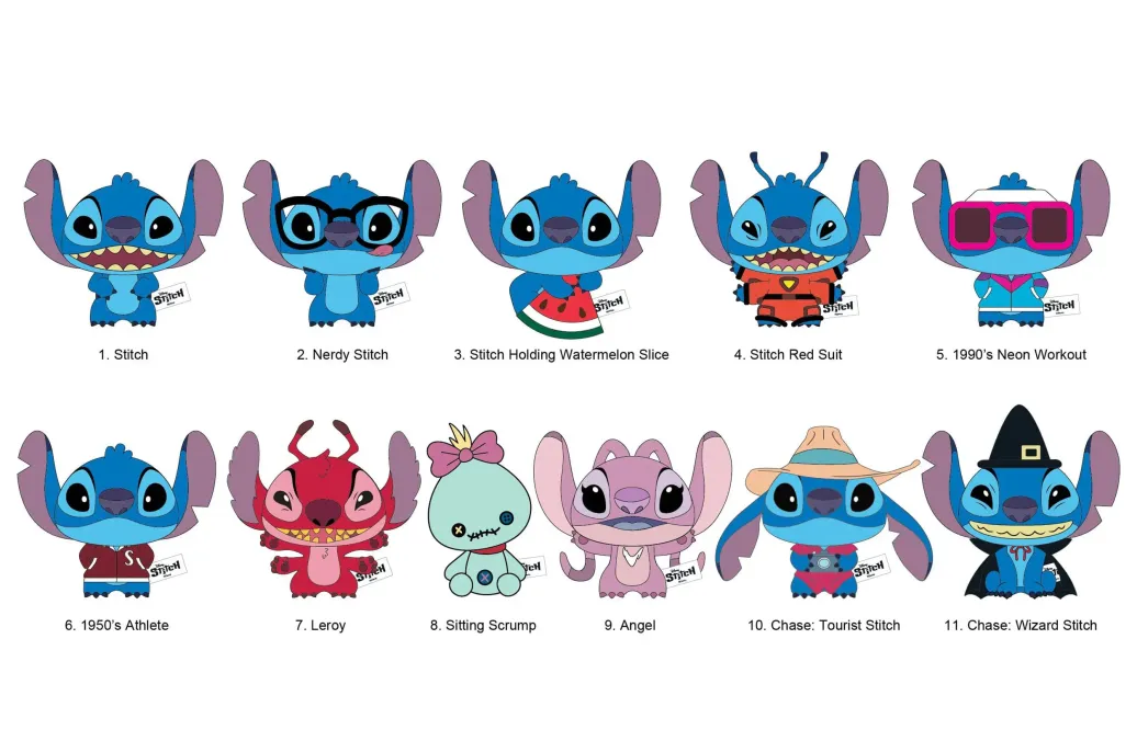 Lilo & Stitch Plüsch-Taschenanhänger Stitch Display (24)