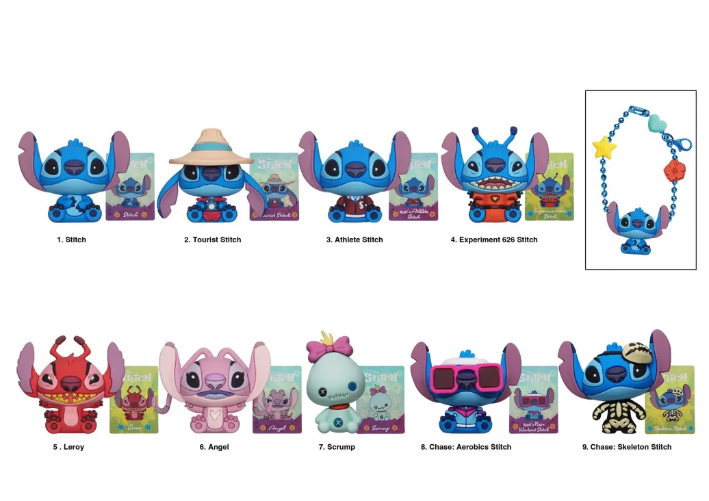 Lilo & Stitch PVC-Taschenanhänger Stitch Charm Display (24)