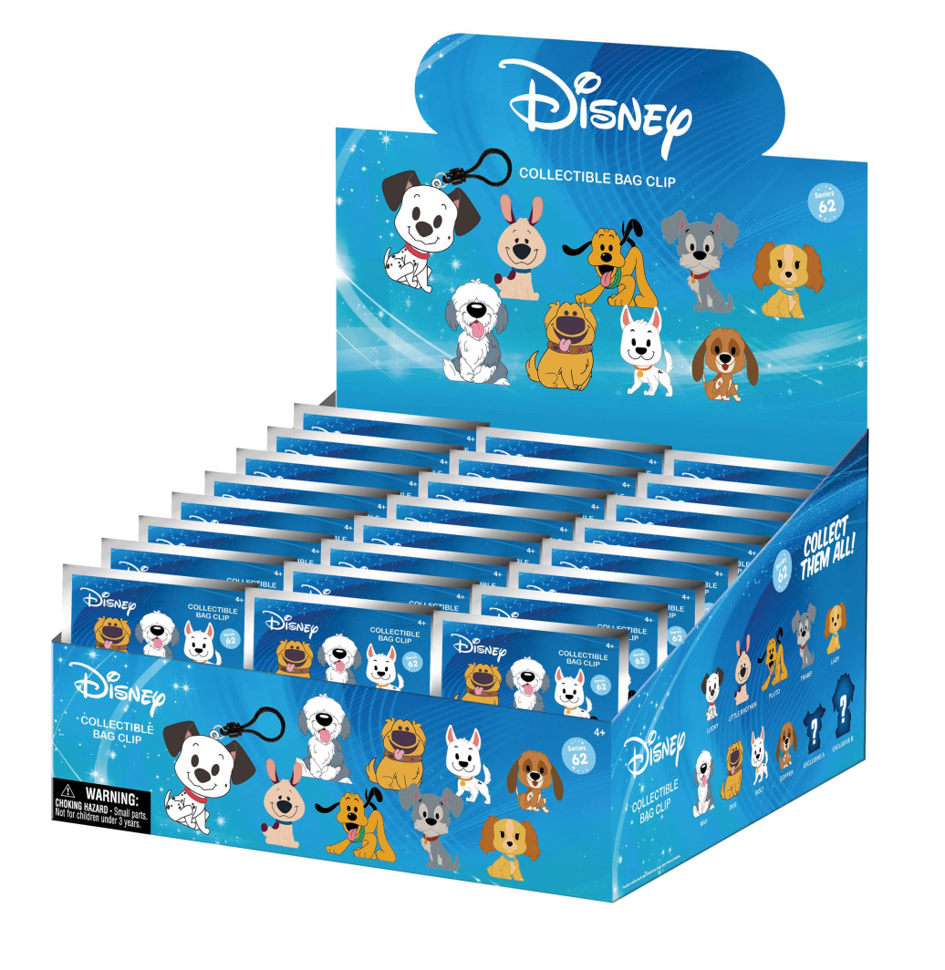 Disney Dogs 3D Schaumstoff-Taschenanhänger Serie 1 Display (24)