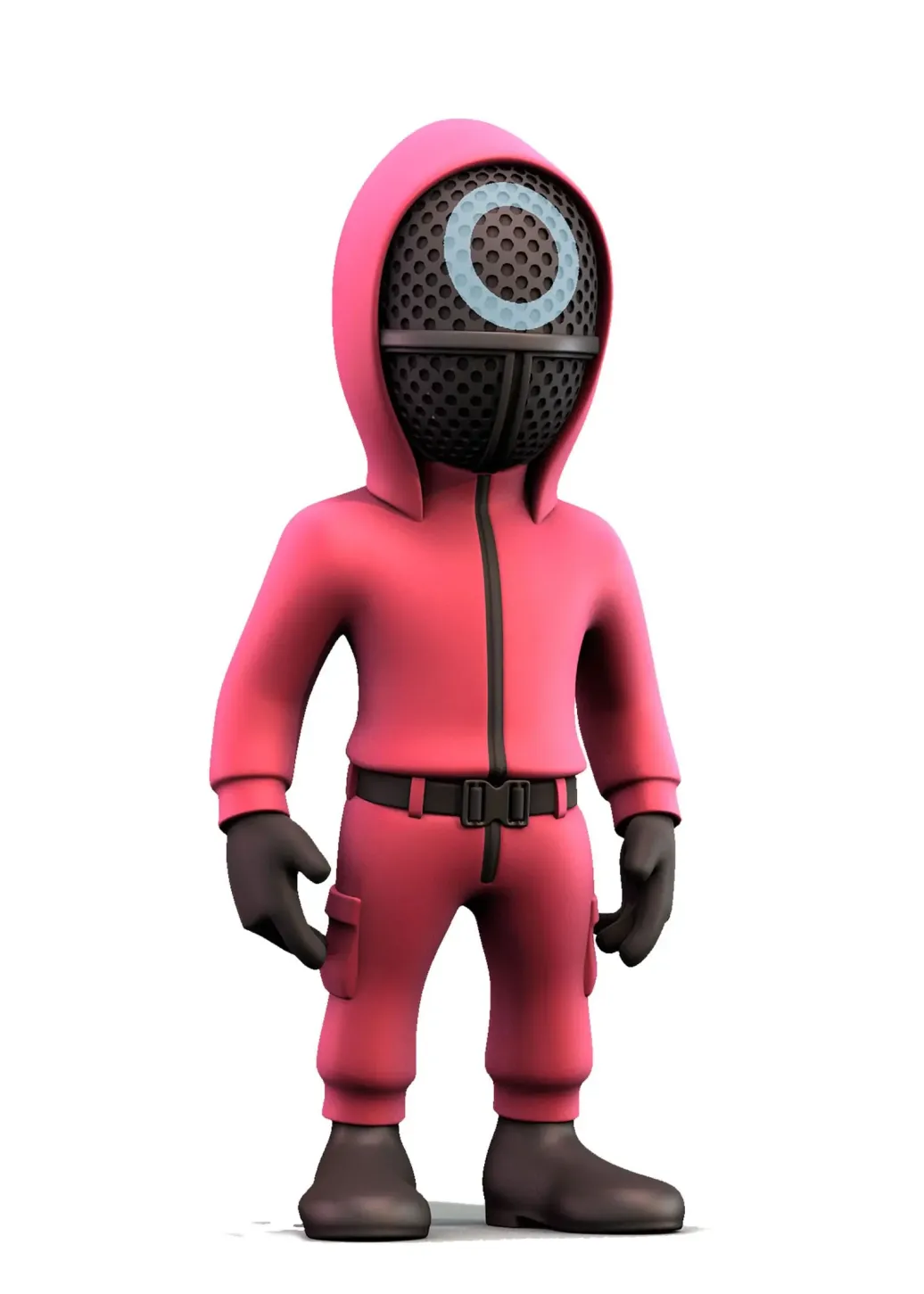 Squid Game Minix Figur Masked Circle Guard 12 cm