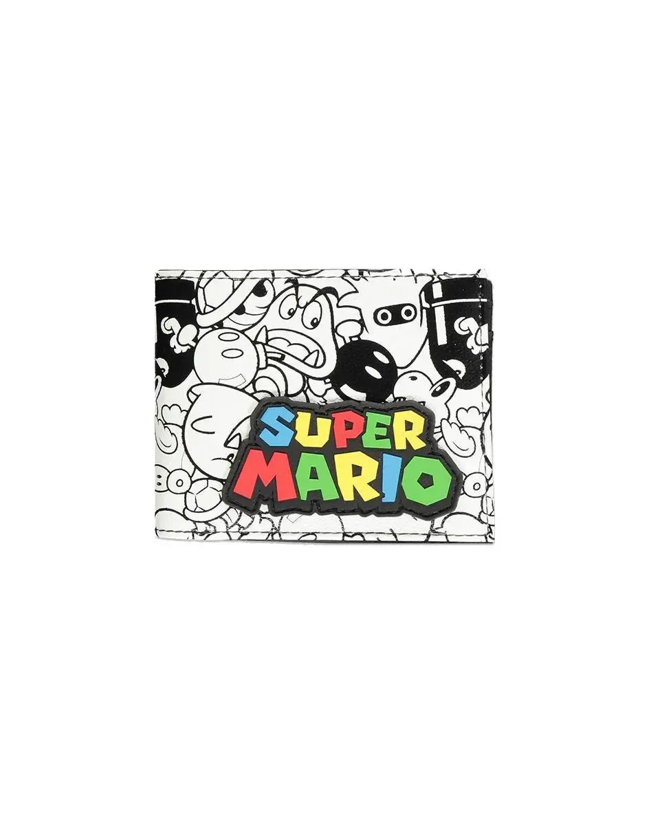 Super Mario Bifold Geldbeutel Logo