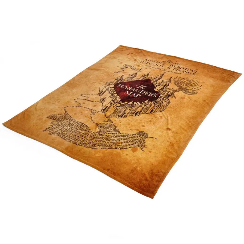 Harry Potter Kuschelige Fleecedecke Marauder´s Map 180 x 200 cm 
