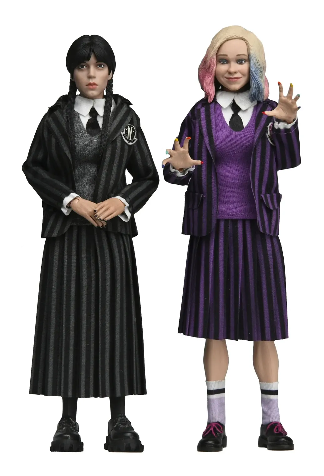 Wednesday Actionfiguren 2er Pack Wednesday Addams (Nevermore Uniform) and Enid 20 cm