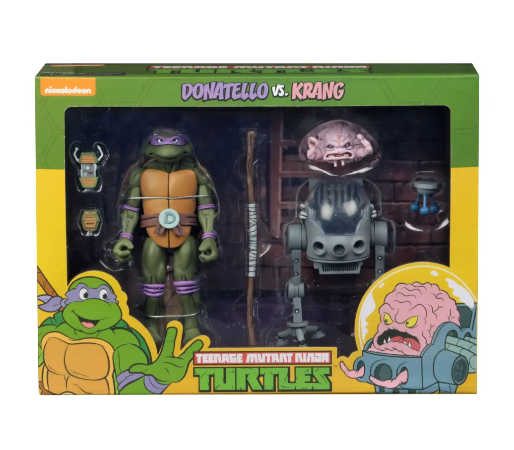 Teenage Mutant Ninja Turtles Donatello vs Krang in Bubble Walker Actionfiguren Doppelpack 18 cm