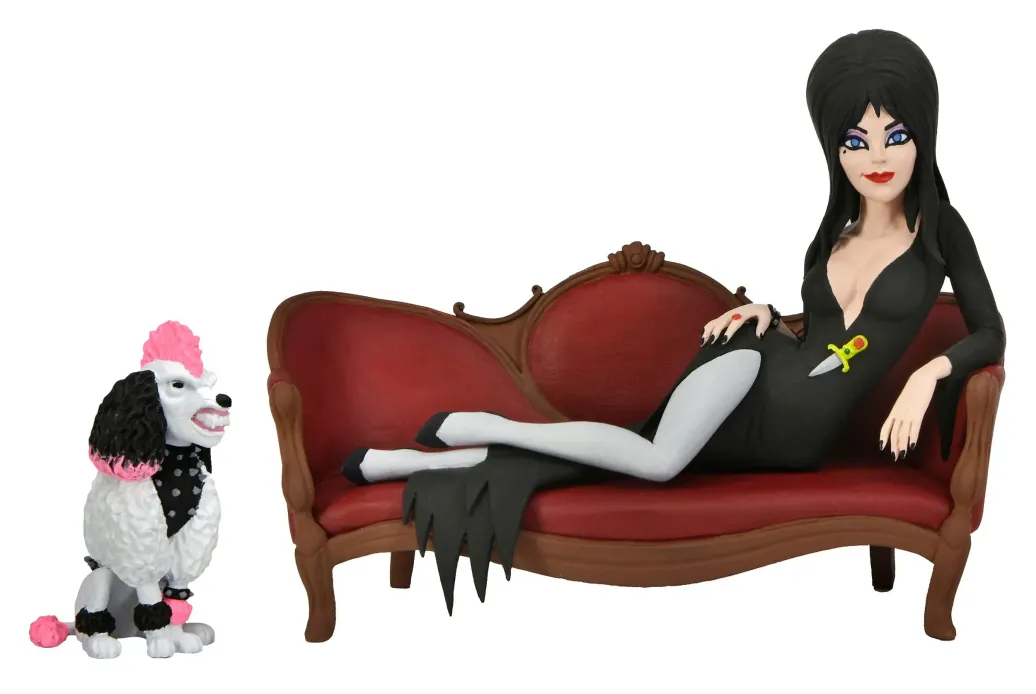 Elvira, Mistress of the Dark Toony Terrors Figur Elvira on Couch 15 cm