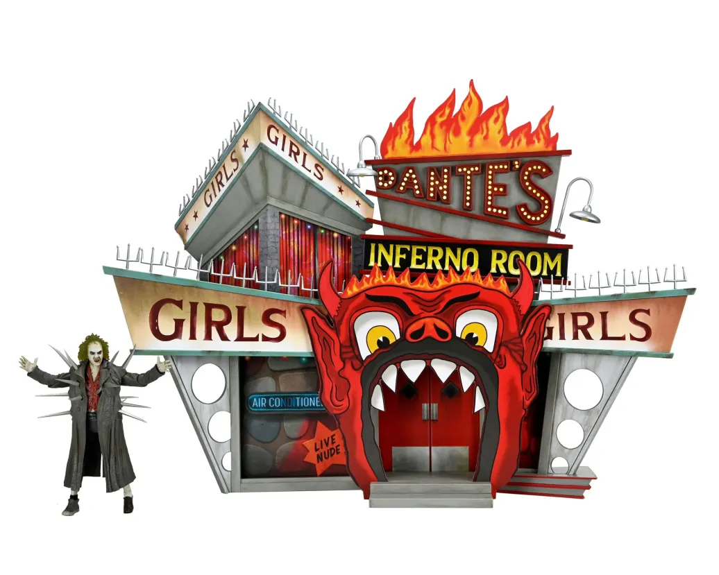 Beetlejuice (1988) Diorama Trenchcoat with Spikes Inferno Room Deluxe Set