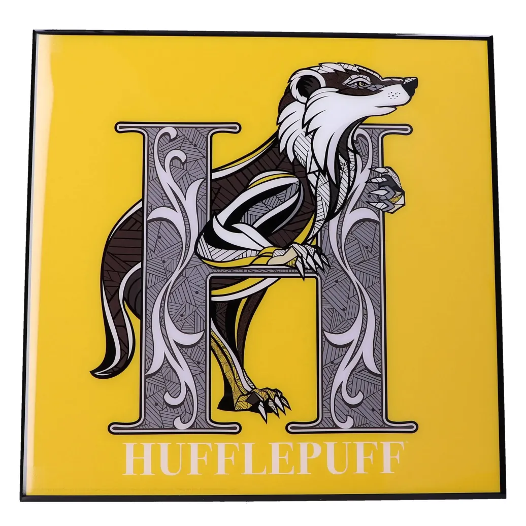 Harry Potter Crystal Clear Picture Wanddekoration Hufflepuff 32 x 32 cm