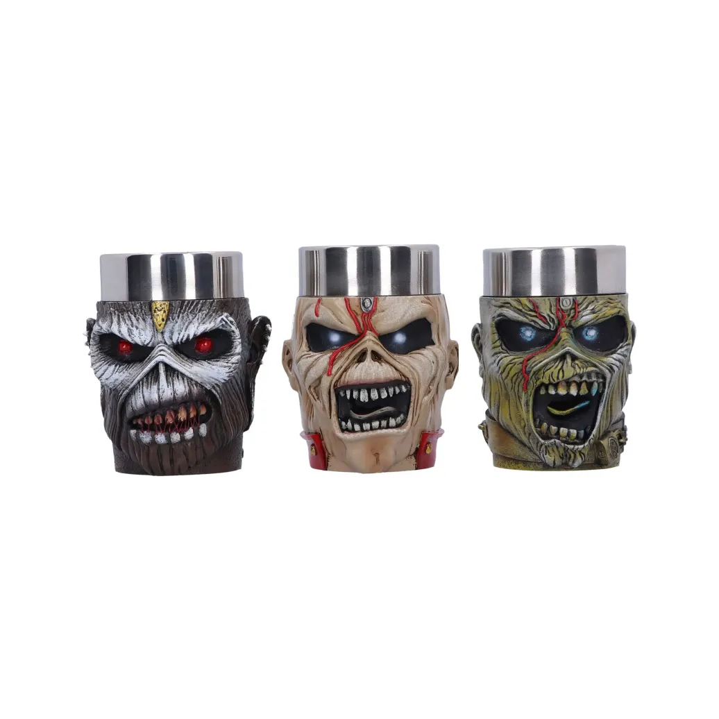 Iron Maiden Schnapsgläser 3er-Pack Eddie 9 cm