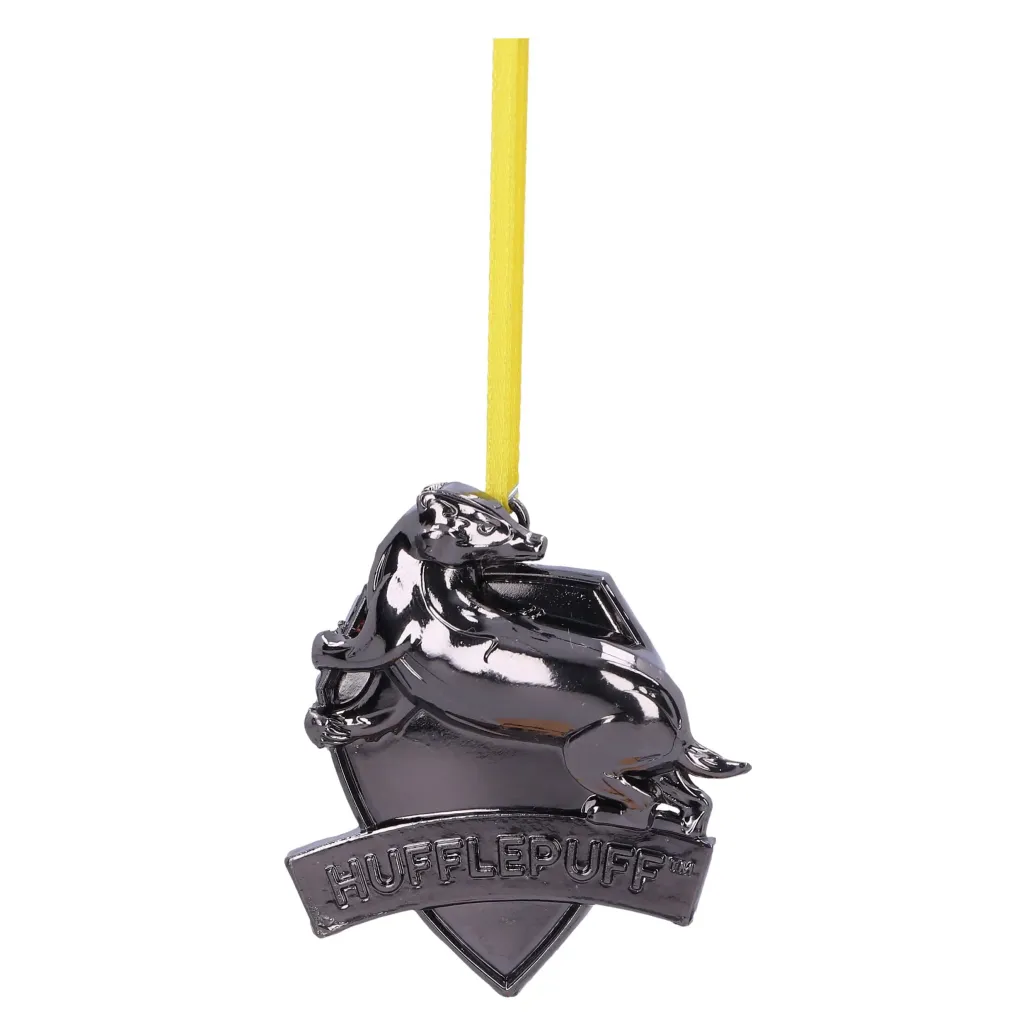 Harry Potter Christbaumanhänger Hufflepuff Crest (Silver) 6 cm