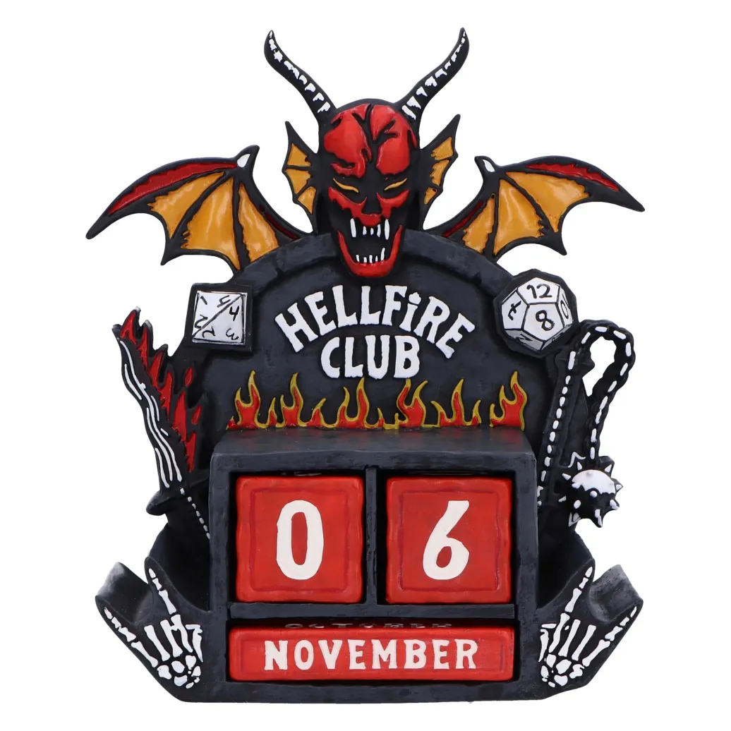 Stranger Things Ewiger Kalender Hellfire Club 15 cm