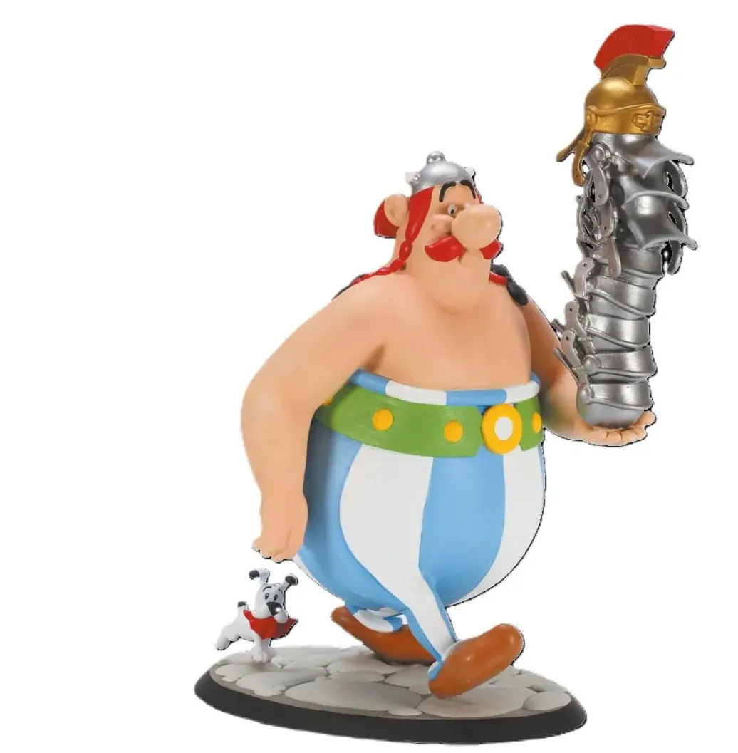 Asterix Figur Obelix Stack of Helmets and Idefix 21 cm