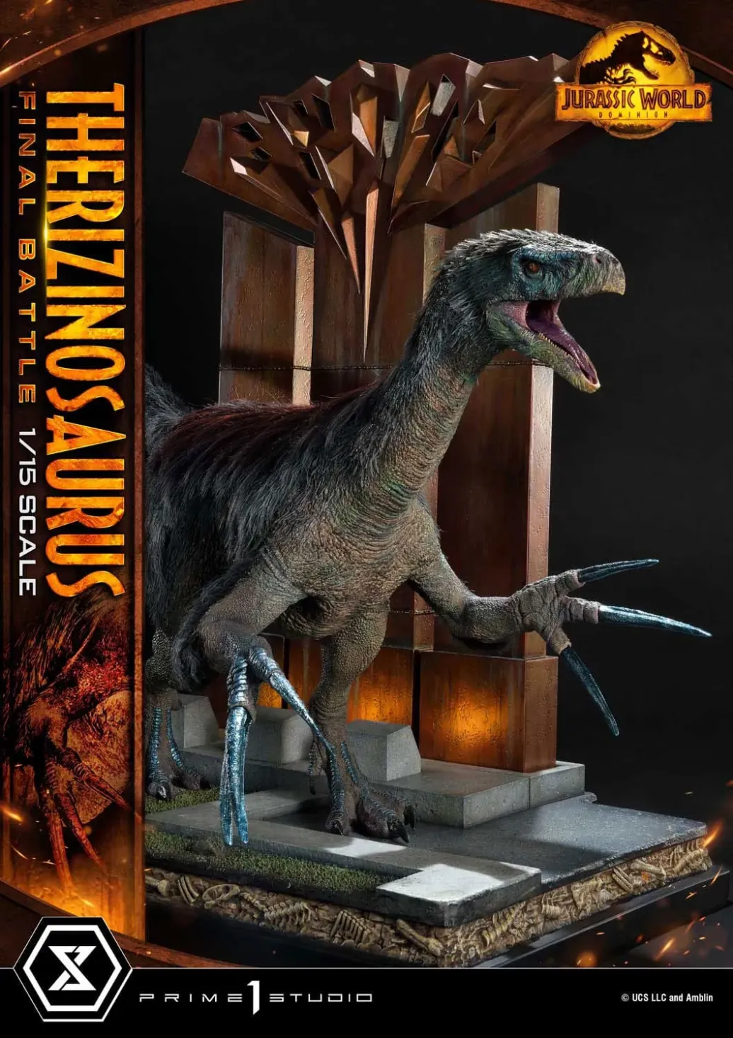 Jurassic World: Ein neues Zeitalter Legacy Museum Collection Statue 1/15 Therizinosaurus Final Battle Bonus Version 55 cm