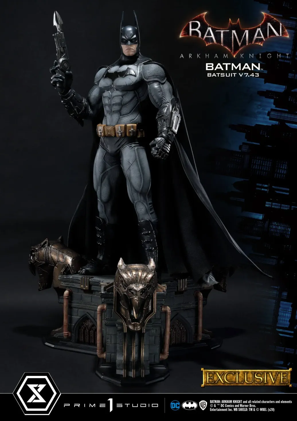 Batman Arkham Knight 1/3 Statue Batman Batsuit v7.43 Exclusive Version 86 cm