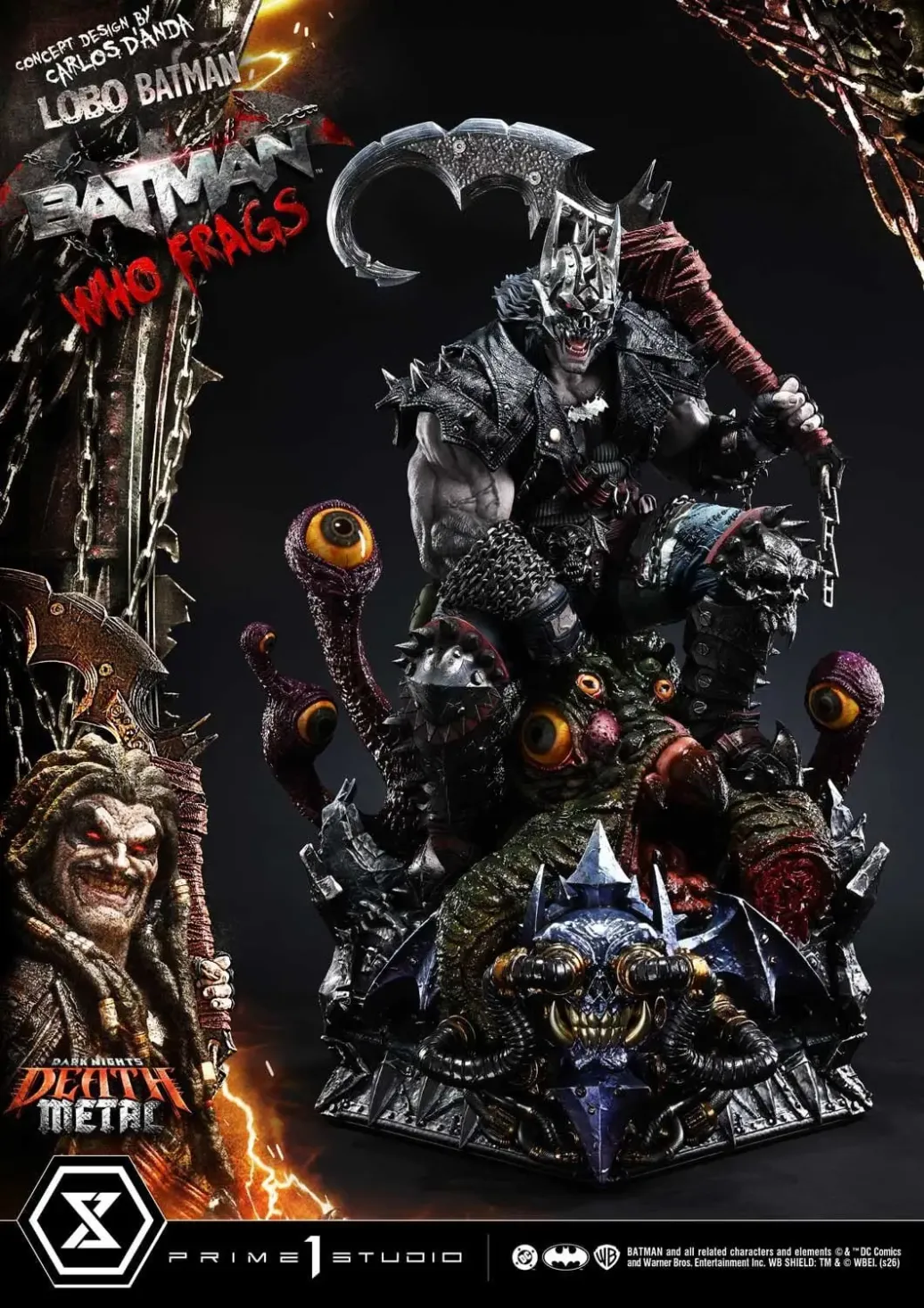 Dark Nights: Death Metal Museum Masterline Statue 1/3 Lobo Batman: Batman Who Frags 81 cm
