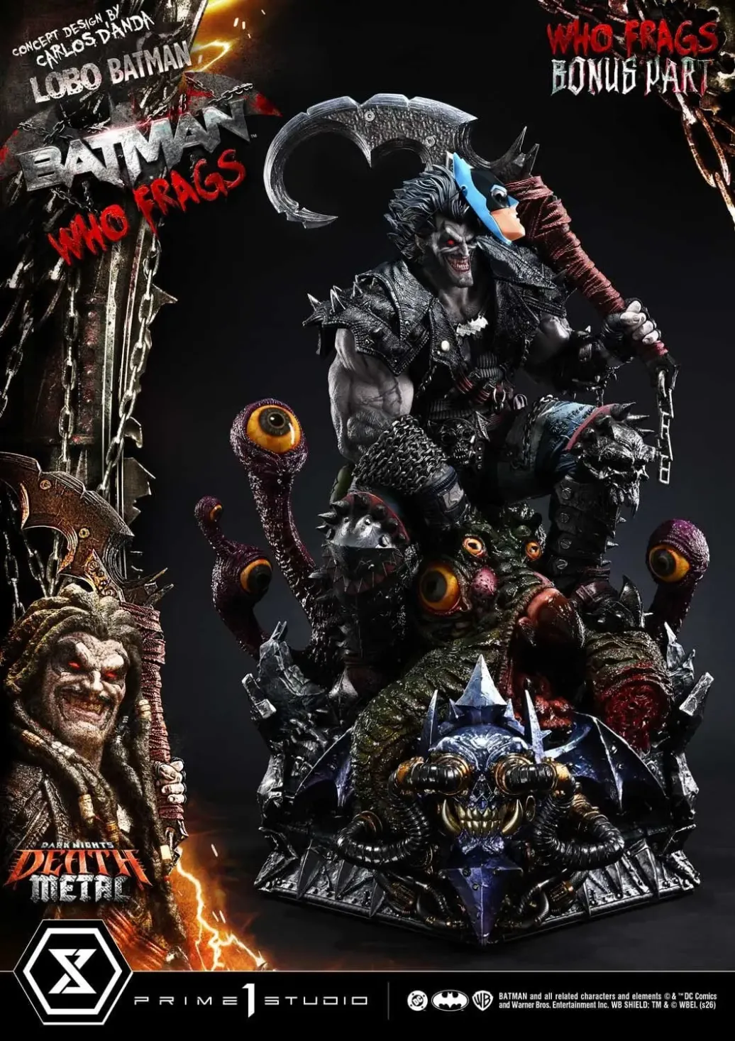 Dark Nights: Death Metal Museum Masterline Statue 1/3 Lobo Batman: Batman Who Frags Deluxe Bonus Version 81 cm