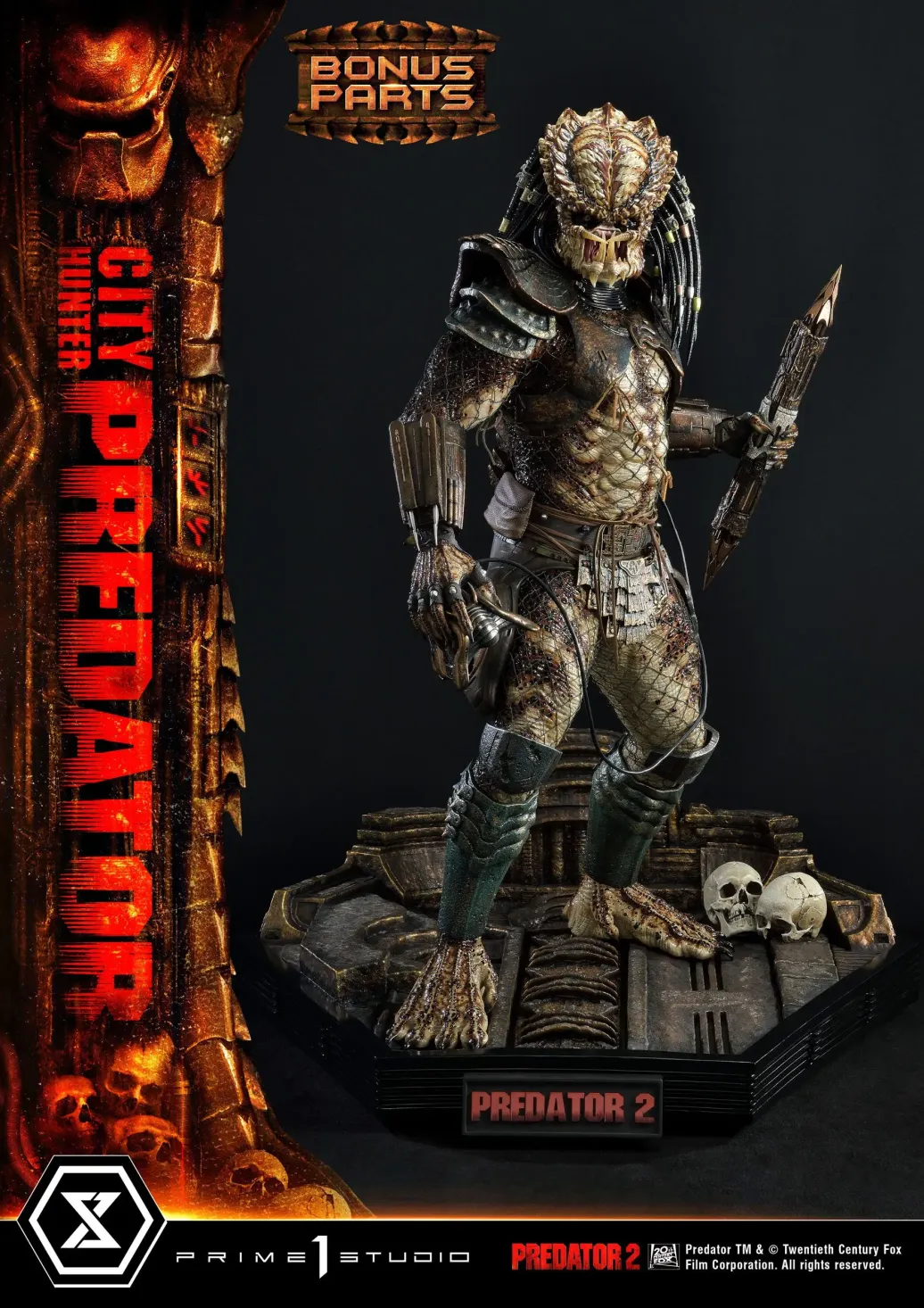 Predator 2 Museum Masterline Statue 1/3 City Hunter Predator Deluxe Bonus Version 105 cm