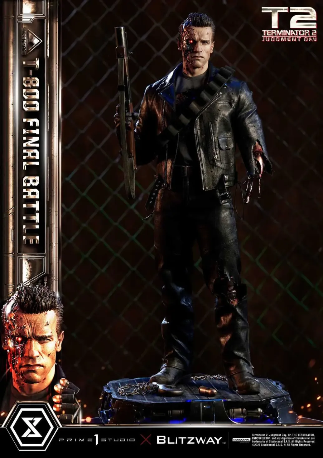 Terminator 2 Museum Masterline Series Statue 1/3 T-800 Final Battle Regular Version 75 cm