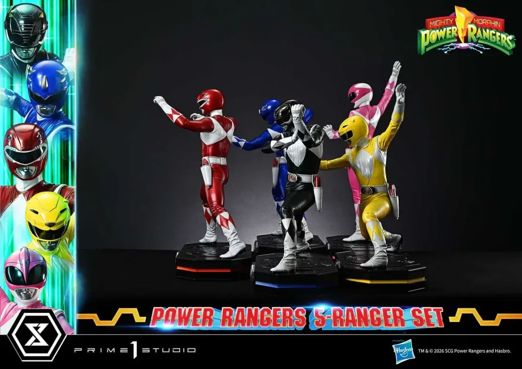 Mighty Morphin Power Rangers Premium Masterline Statuen 5er-Set 1/4 Deluxe Version 62 cm
