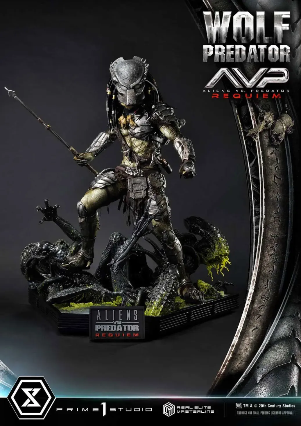 Alien vs. Predator Real Elite Masterline Series Statue 1/3 Requiem Wolf Predator Deluxe Ver. 95 cm