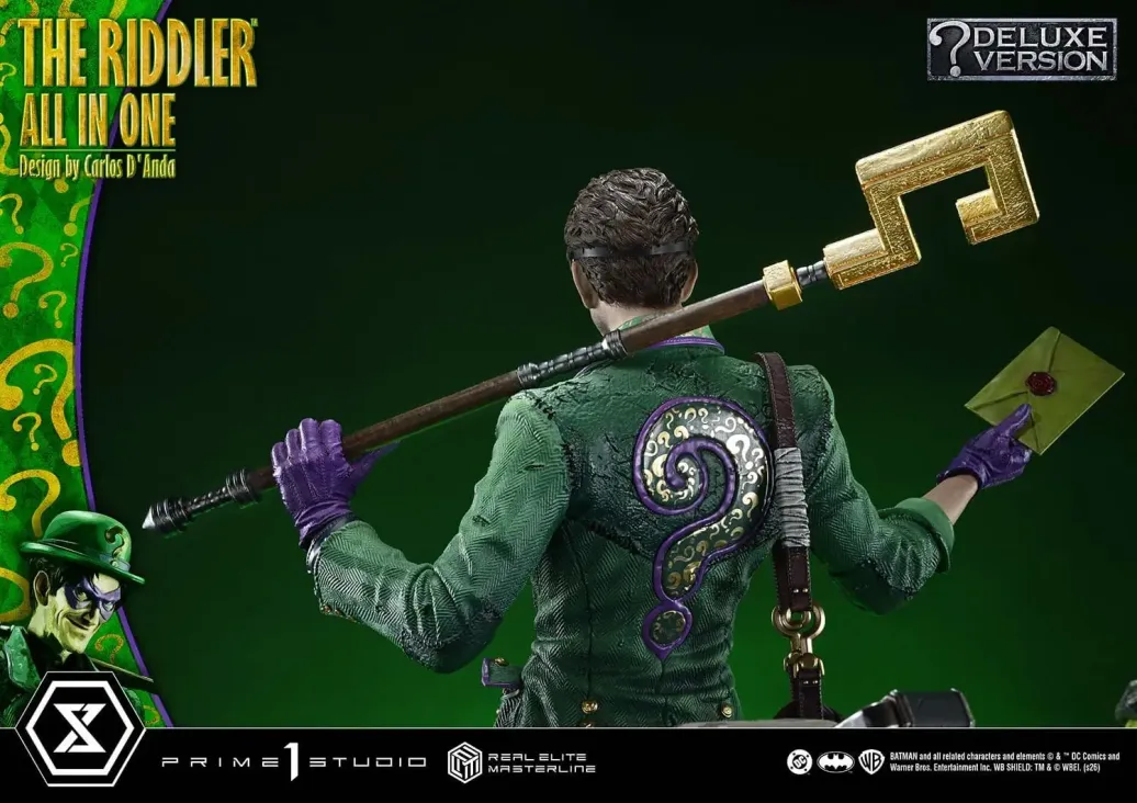 DC Comics Real Elite Masterline Series Statue 1/3 The Riddler All In One (Design by Carlos D'Anda) Deluxe Version 74 cm