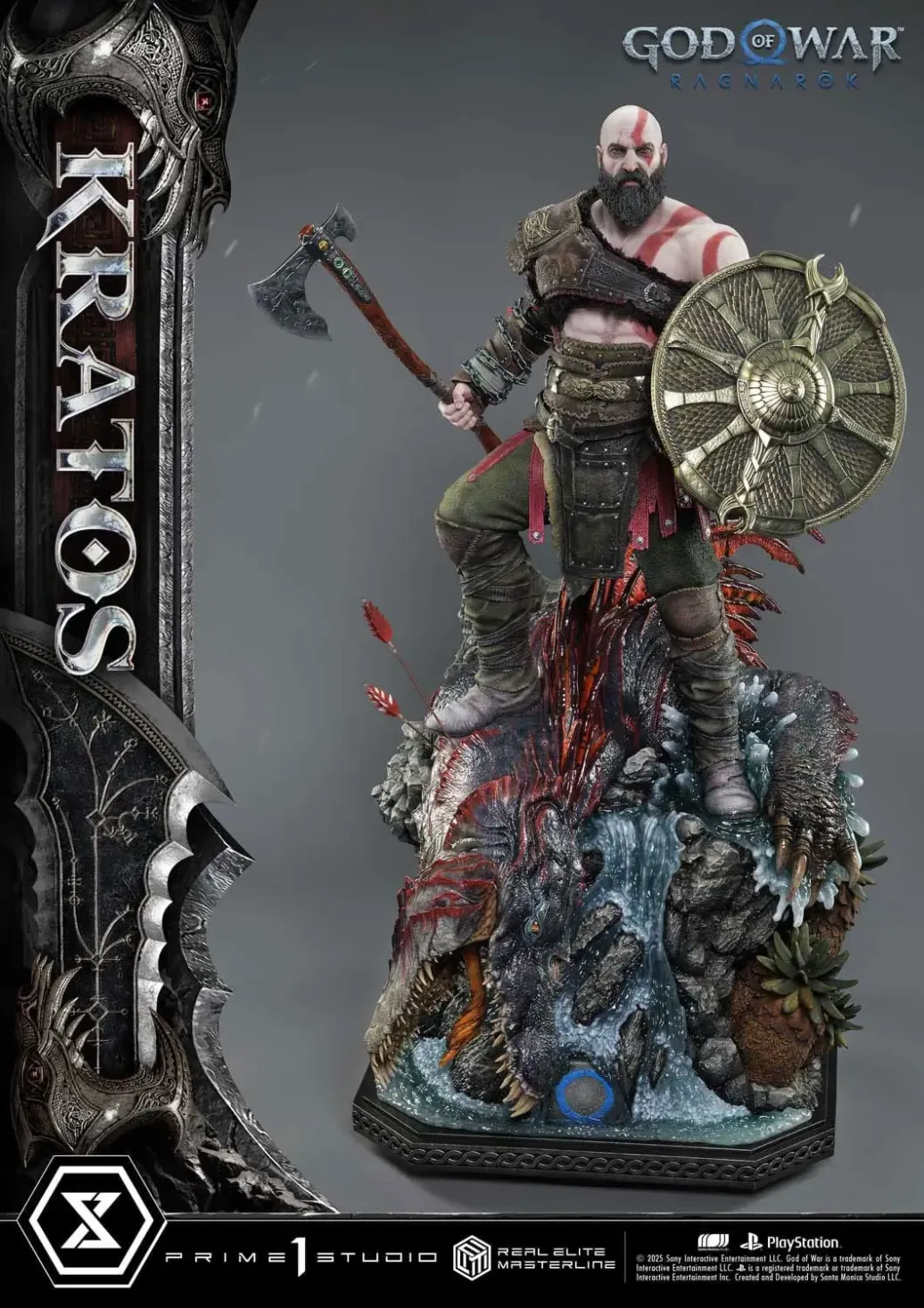 God of War: Ragnarok Real Elite Masterline Series Statue 1/3 Kratos 95 cm