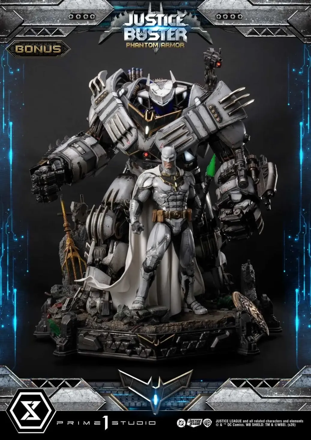 DC Comics Ultimate Museum Masterline Statue Justice Buster: Phantom Armor (Design By Josh Nizzi) Ultimate Bonus Version 88 cm