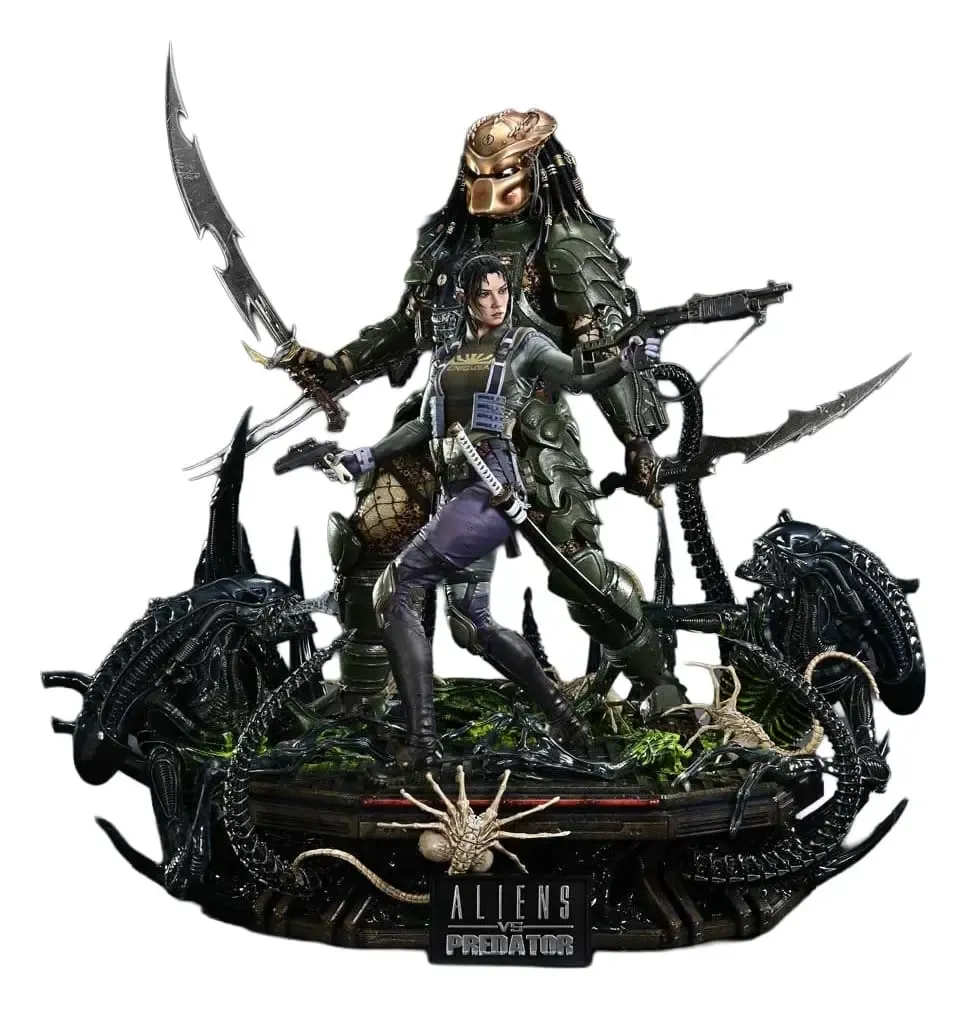 Aliens vs. Predator (Comic) Ultimate Premium Masterline Statue 1/4 Machiko & Broken Tusk Predator DX Bonus Version 84 cm