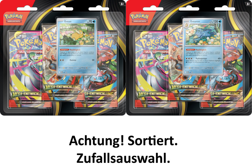 Pokémon TCG ME01 Mega-Entwicklung 3er-Pack Blister *Deutsche Version*