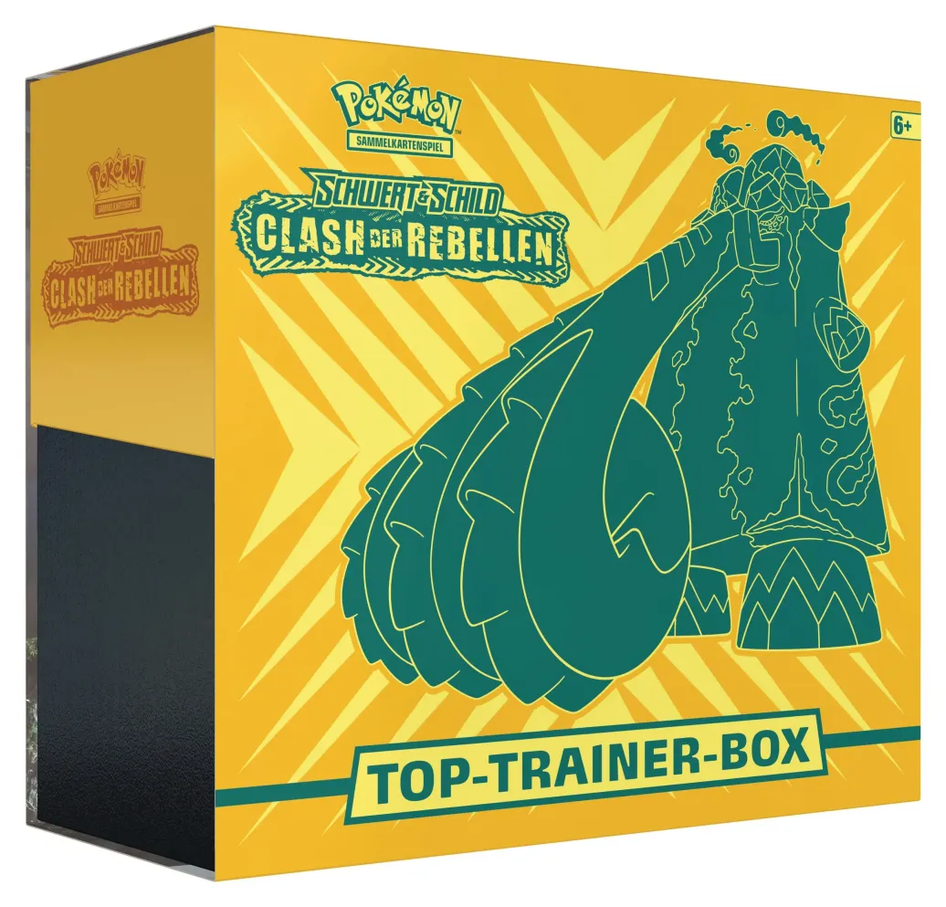 Pokémon Schwert und Schild Clash der Rebellen Top-Trainer-Box