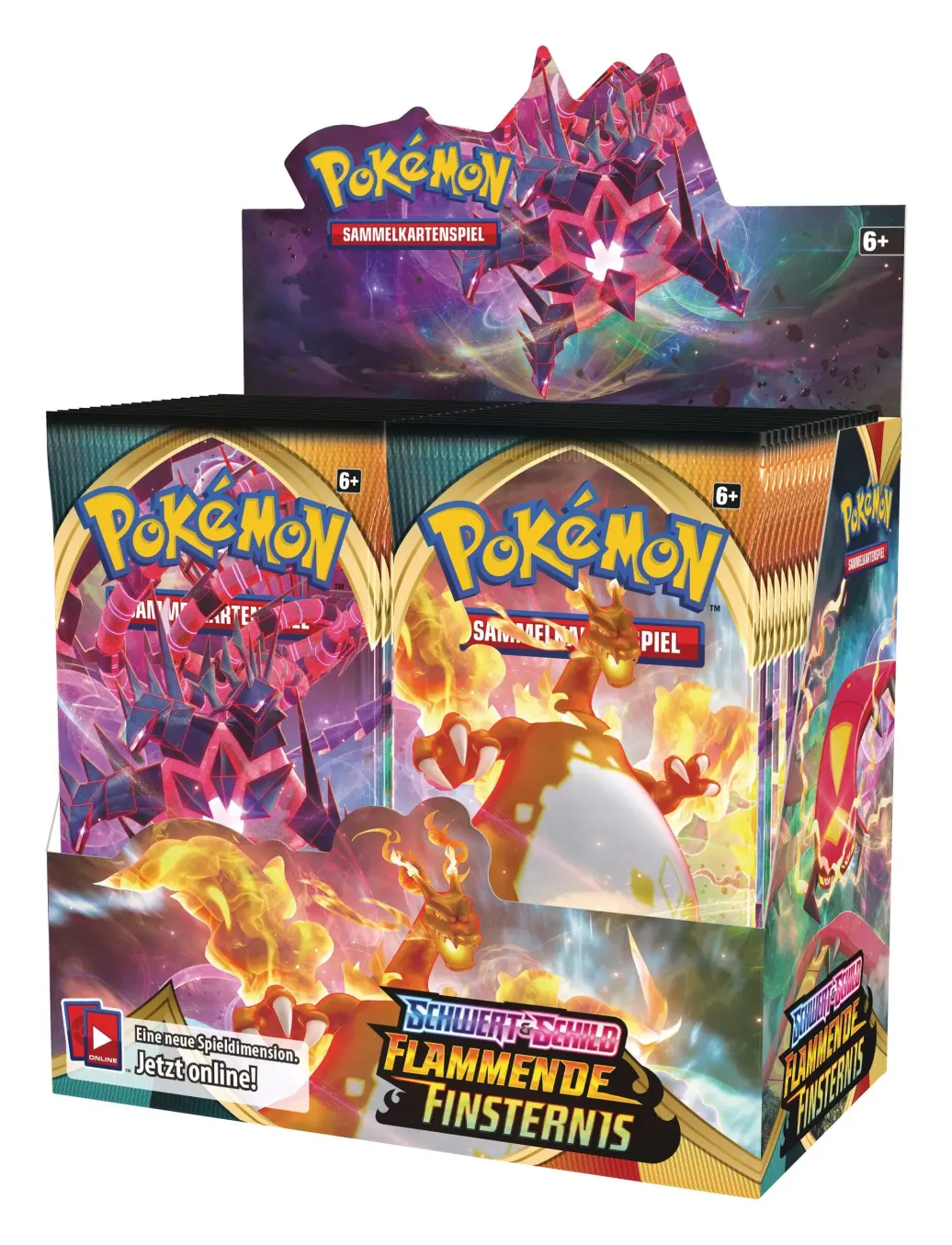 Pokémon Schwert und Schild Flammende Finsternis Booster Display