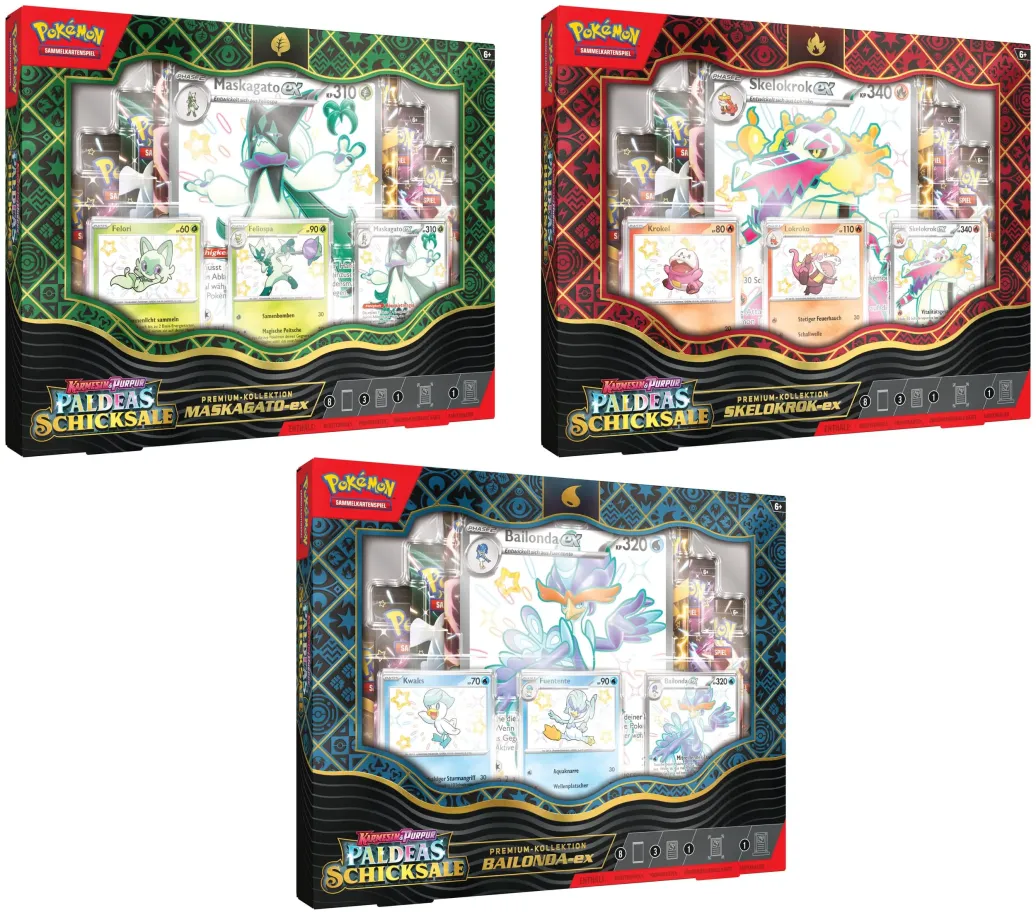 Pokémon TCG Premium-Kollektion Karmesin & Purpur - Paldeas Schicksale *Deutsche Version*