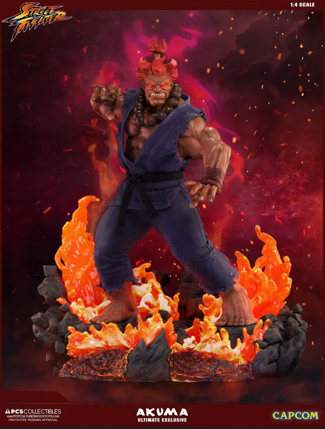 Street Fighter Mixed Media Statue 1/4 Akuma Ultimate Exclusive 58 cm