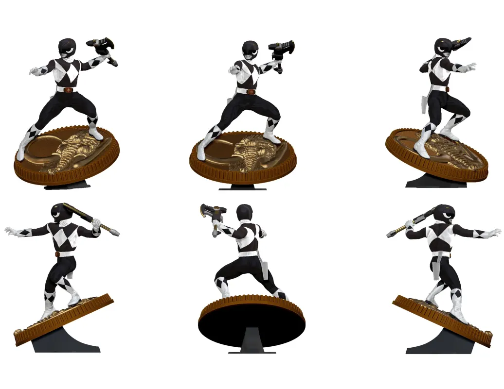 Mighty Morphin Power Rangers Black Ranger Statue 23 cm