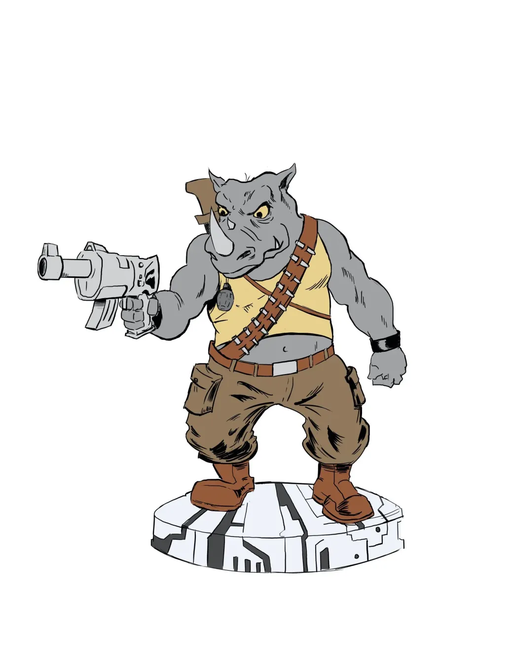 Teenage Mutant Ninja Turtles PVC Statue 1/8 Rocksteady